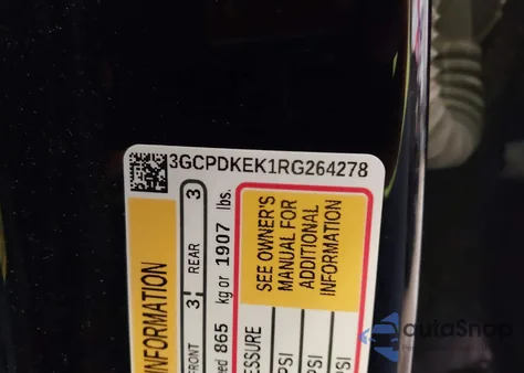 2024 Chevrolet Silverado 1500 4Wd Short Bed Lt With 2Fl z USA, uszkodzony, nr VIN 3GCPDKEK1RG264278